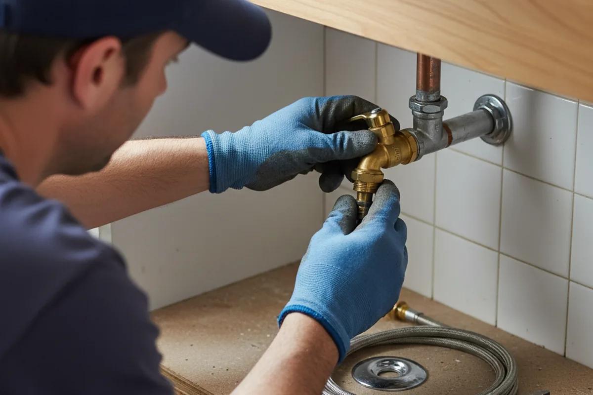 Shutoff valve and fitting work during Emergency Plumbing in Freeport